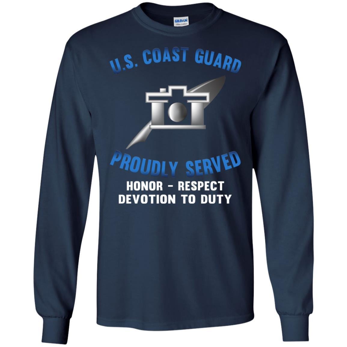 USCG PUBLIC AFFAIRS SPECIALIST PA Logo Proudly Served T-Shirt For Men On Front-TShirt-USCG-Veterans Nation