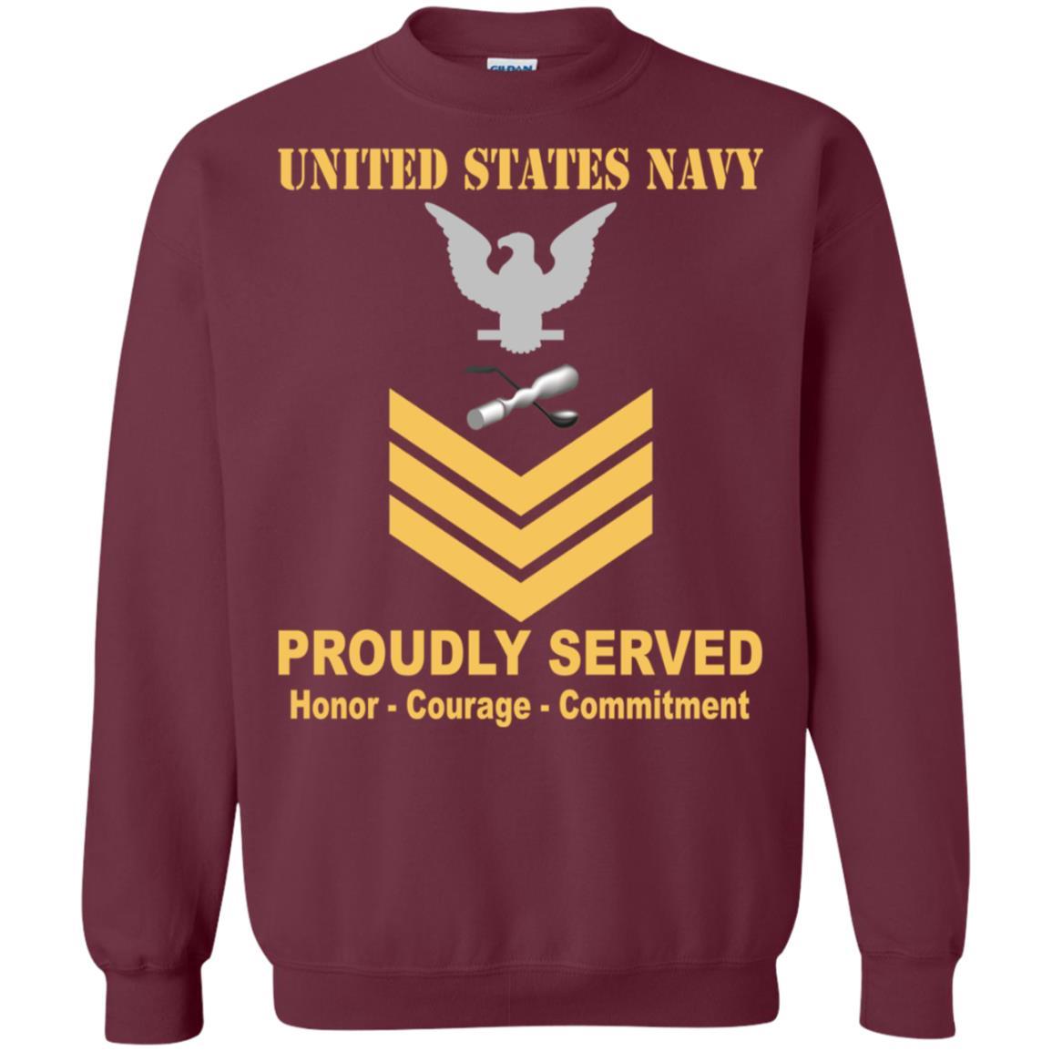 Navy Molder Navy ML E-6 Rating Badges Proudly Served T-Shirt For Men On Front-TShirt-Navy-Veterans Nation