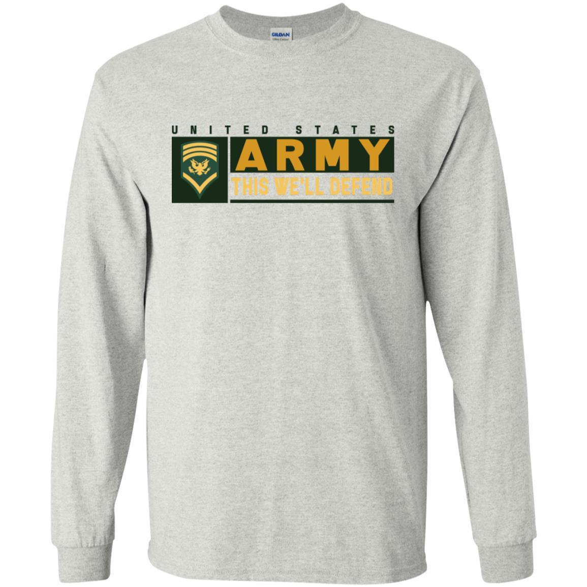 US Army E-8 SPC This We Will Defend T-Shirt On Front For Men-TShirt-Army-Veterans Nation
