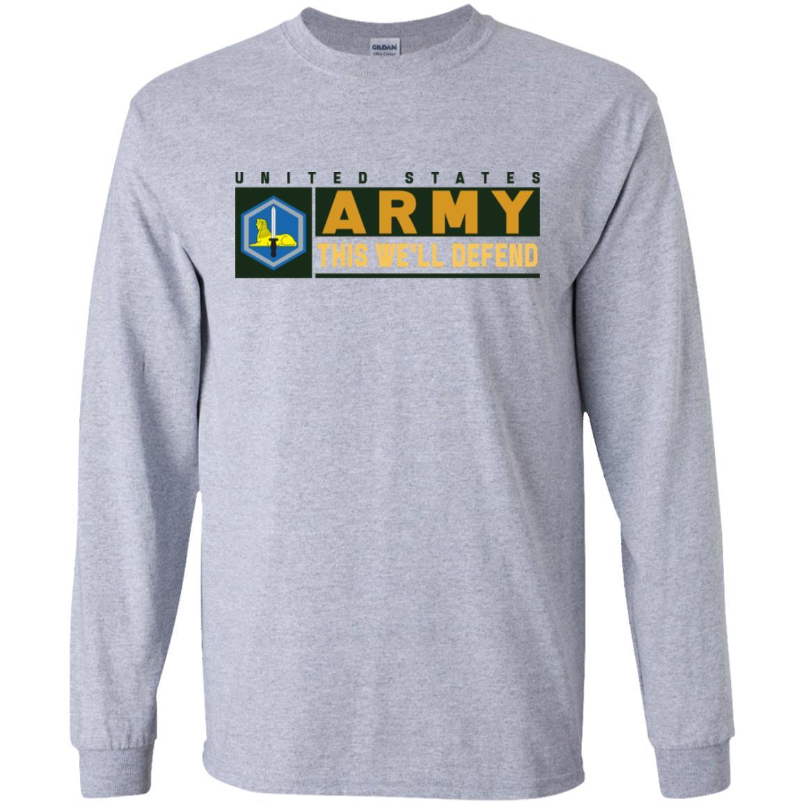 US Army 66TH MILITARY INTELLIGENCE BRIGADE- This We'll Defend T-Shirt On Front For Men-TShirt-Army-Veterans Nation