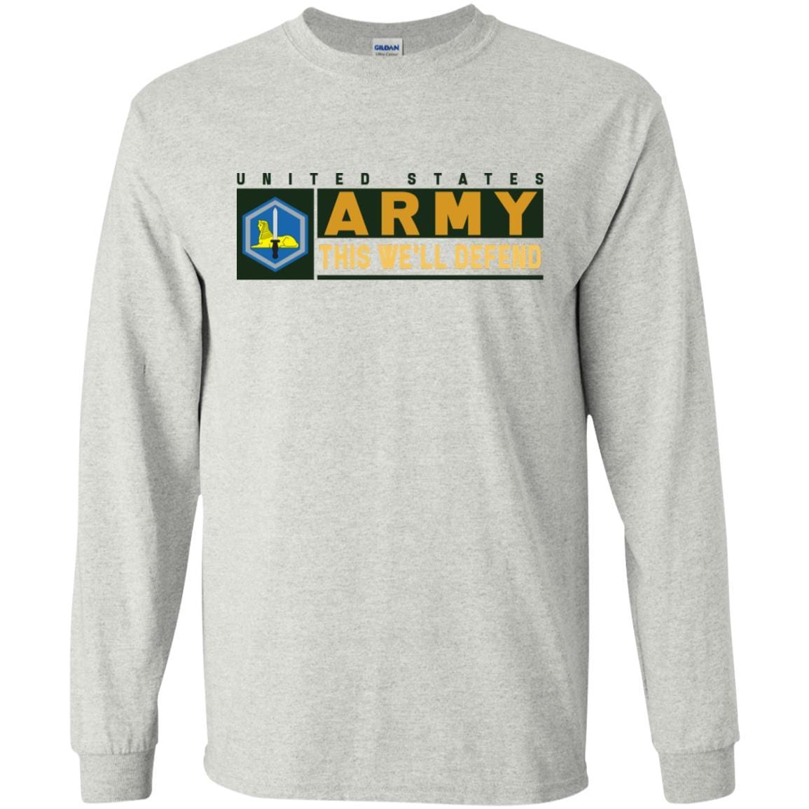 US Army 66TH MILITARY INTELLIGENCE BRIGADE- This We'll Defend T-Shirt On Front For Men-TShirt-Army-Veterans Nation