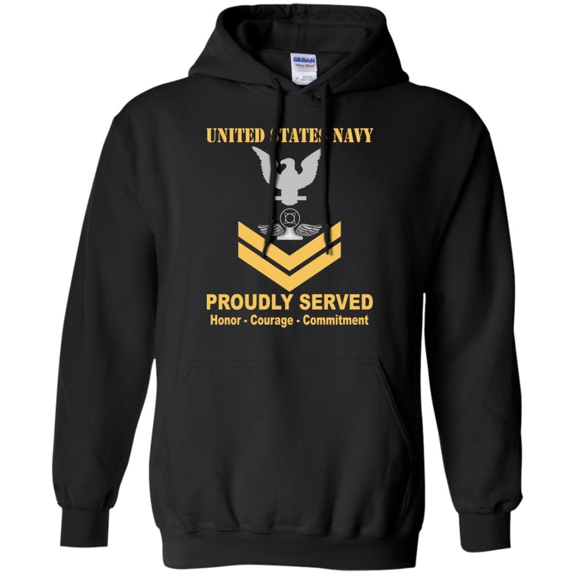 Navy Air Traffic Controller Navy AC E-5 Rating Badges Proudly Served T-Shirt For Men On Front-TShirt-Navy-Veterans Nation
