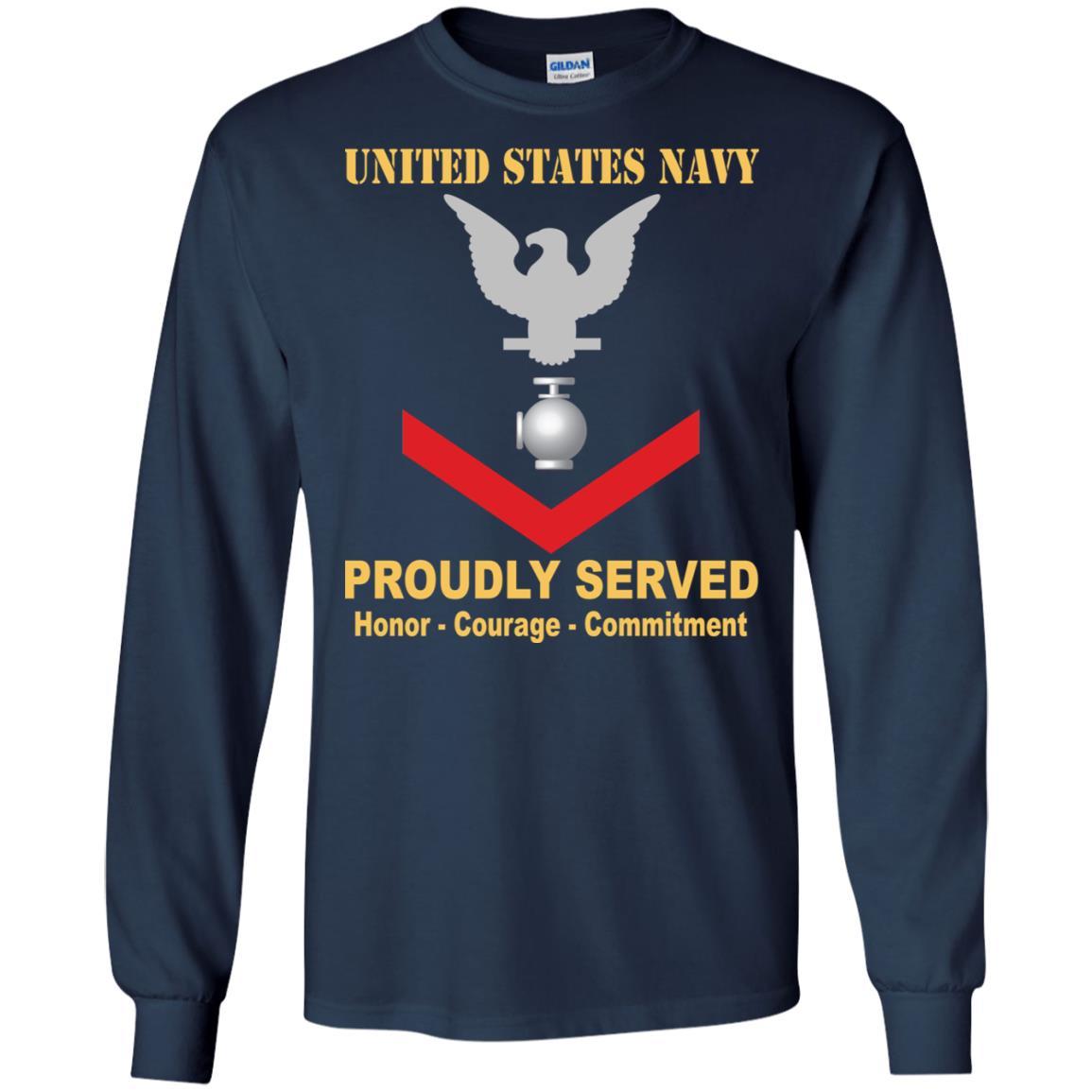 Navy Utilitiesman Navy UT E-4 Rating Badges Proudly Served T-Shirt For Men On Front-TShirt-Navy-Veterans Nation