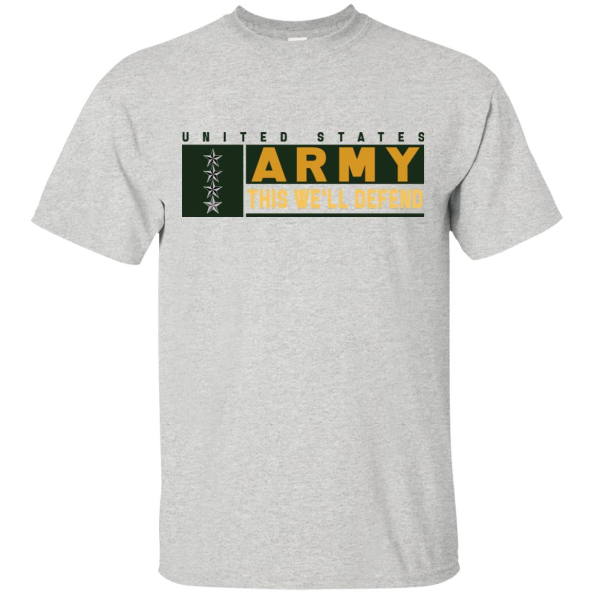 US Army O-10 This We Will Defend T-Shirt On Front For Men-TShirt-Army-Veterans Nation