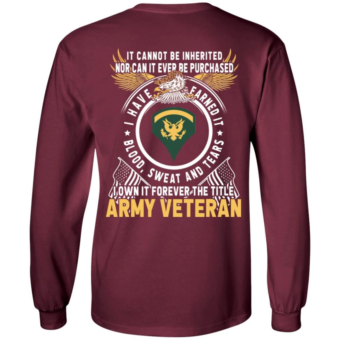 US Army E-5 SPC E5 Specialist Ranks T-Shirt For Men On Back-TShirt-Army-Veterans Nation