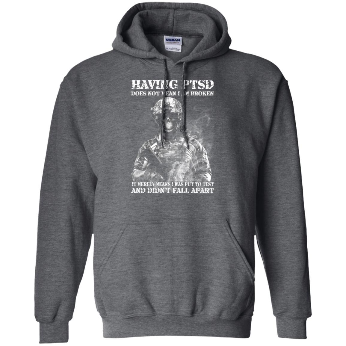Military T-Shirt "Having PTSD - Didn't Fall Apart Men On" Front-TShirt-General-Veterans Nation