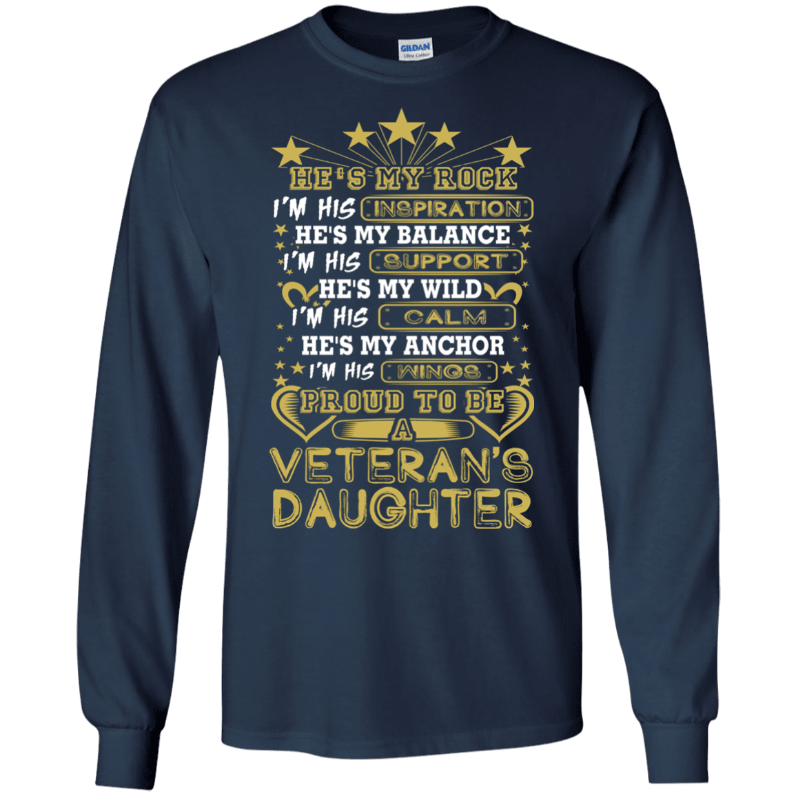 Military T-Shirt "PROUD TO BE A VETERAN'S DAUGHTER"-TShirt-General-Veterans Nation