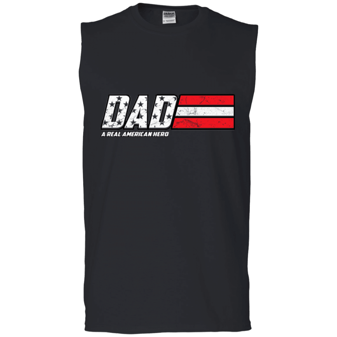 Military T-Shirt "Dad - A Real American Hero - Men" Front-TShirt-General-Veterans Nation