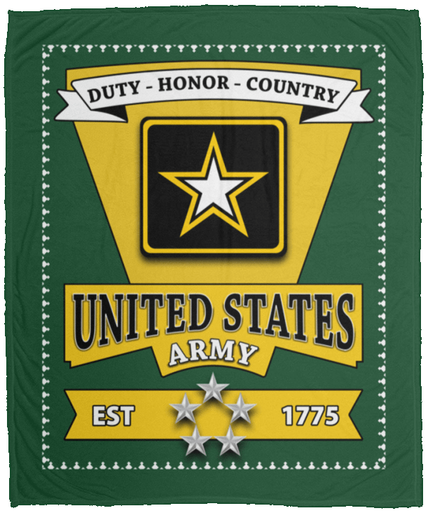 US Army O-10 General of the Army O10 GA General Officer Blanket Cozy Plush Fleece Blanket - 50x60-Blankets-Army-Ranks-Veterans Nation