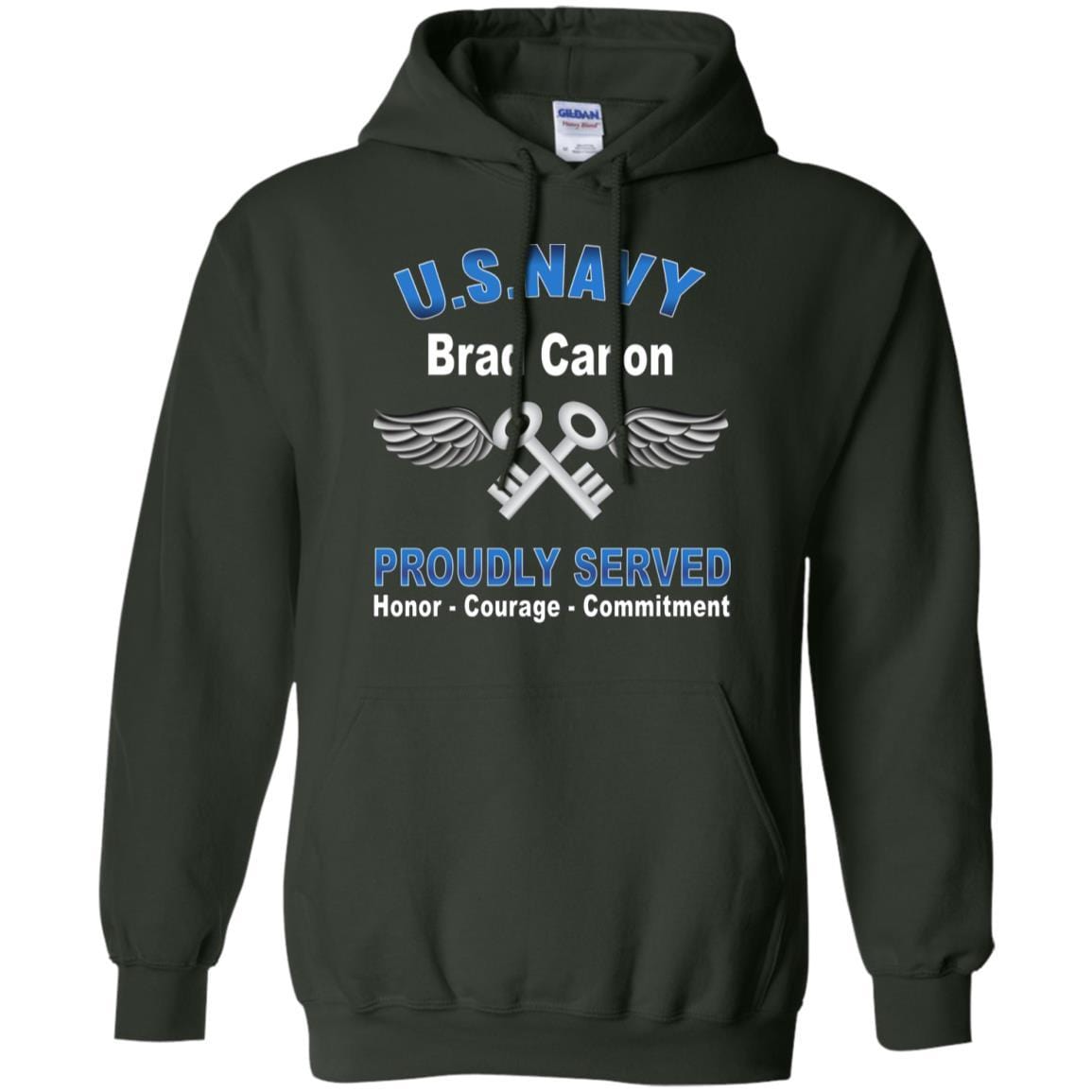 Fulfill VN32936 G185 Gildan Pullover Hoodie 8 oz.-HoodedJacket-USAF-Ranks-Veterans Nation