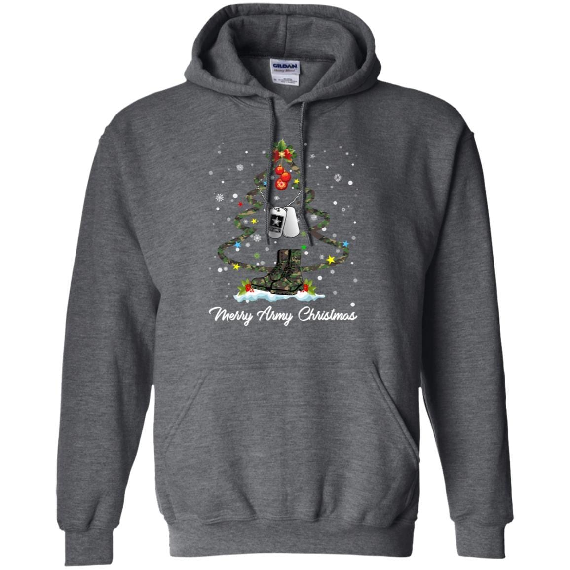 Merry Army Christmas T-Shirt For Men On Front-TShirt-Army-Veterans Nation
