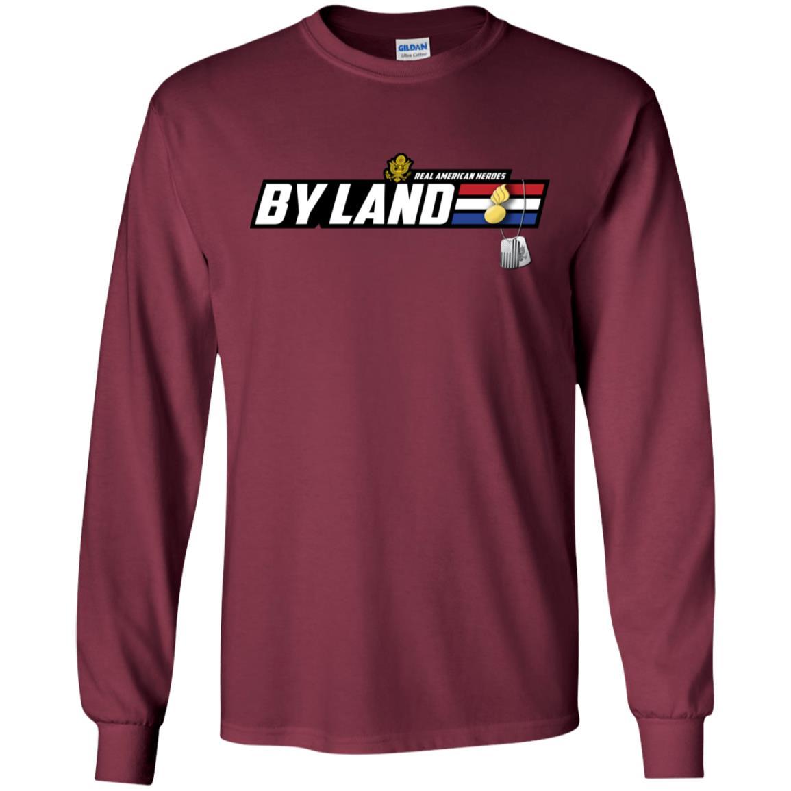 US Army T-Shirt "Ordnance Corps Real American Heroes By Land" On Front-TShirt-Army-Veterans Nation
