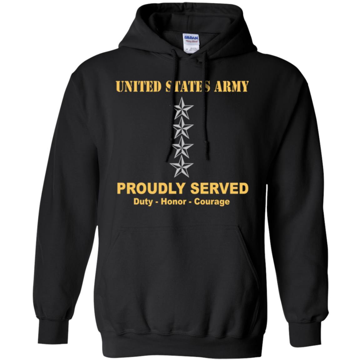US Army O-10 General O10 GEN General Officer Ranks Men Front Shirt US Army Rank-TShirt-Army-Veterans Nation