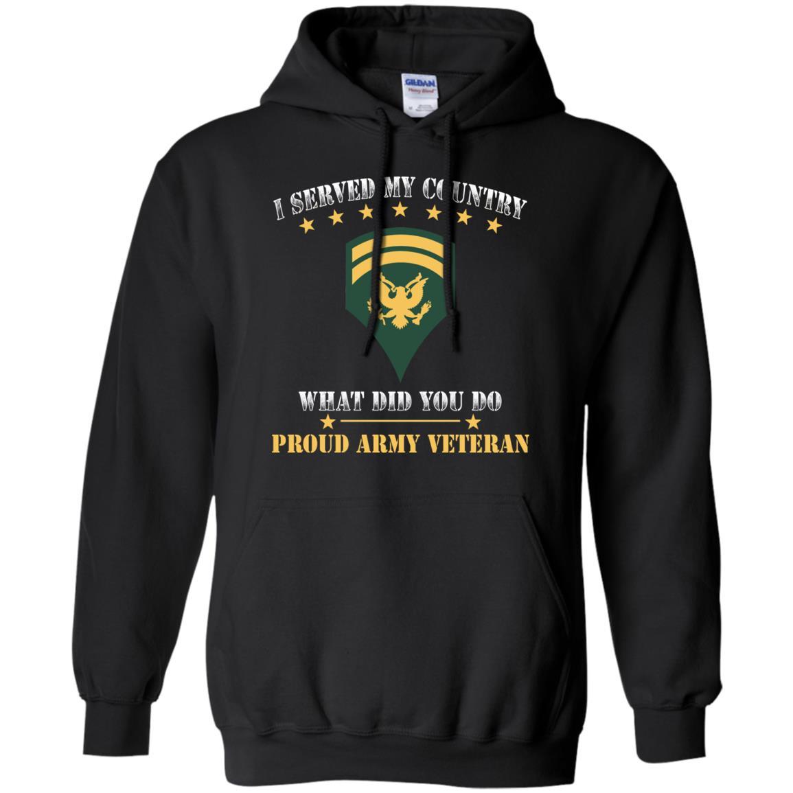 US Army E-6 SPC E6 Specialist Ranks Men Front T Shirt - Proud US Army Veteran-TShirt-Army-Veterans Nation