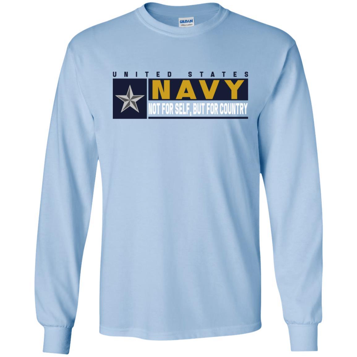 US Navy O-7 Rear Admiral Lower Half O7 RDML Not For Self, But For Country Long Sleeve - Pullover Hoodie-TShirt-Navy-Veterans Nation