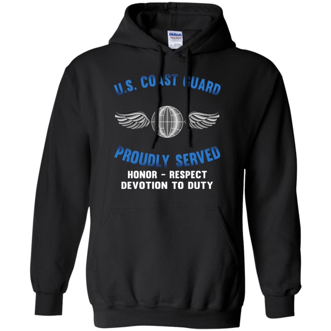 US Coast Guard Aviation Electricians Mate AE Logo Proudly Served T-Shirt For Men On Front-TShirt-USCG-Veterans Nation