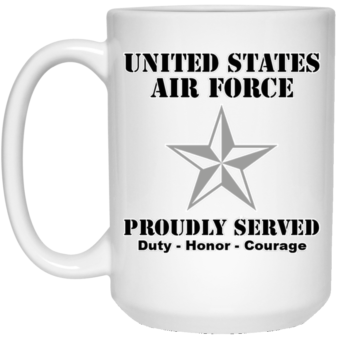 US Air Force O-7 Brigadier General Brig O7 General Officer Ranks White Coffee Mug - Stainless Travel Mug-Mug-USAF-Ranks-Veterans Nation