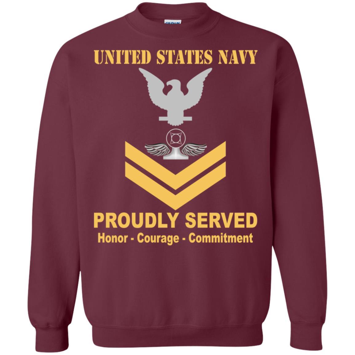 Navy Air Traffic Controller Navy AC E-5 Rating Badges Proudly Served T-Shirt For Men On Front-TShirt-Navy-Veterans Nation