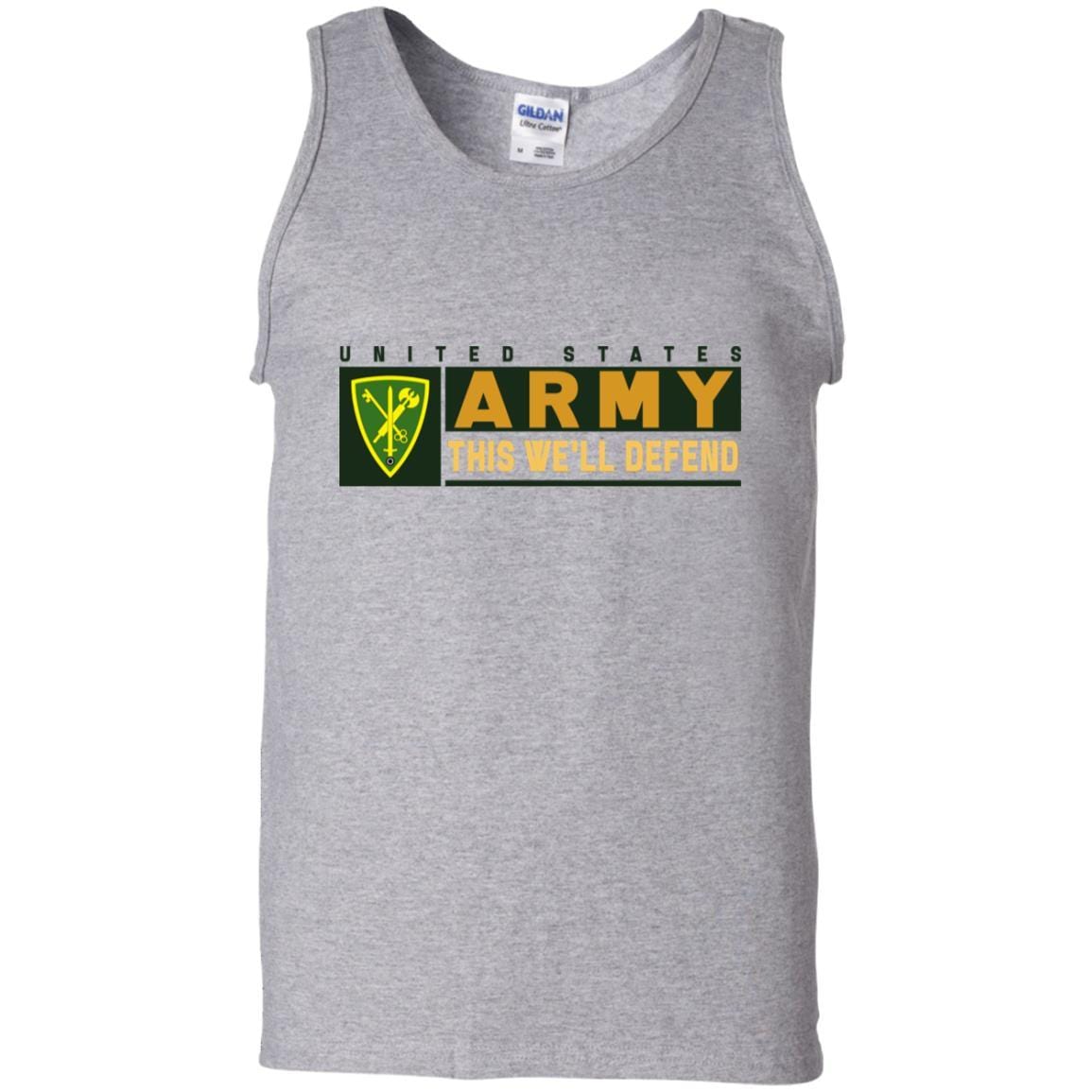 US Army 42ND MILITARY POLICE BRIGADE- This We'll Defend T-Shirt On Front For Men-TShirt-Army-Veterans Nation