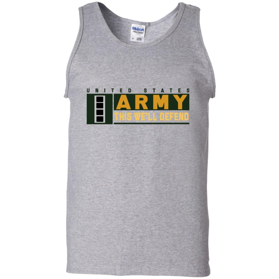 US Army W-4 This We Will Defend T-Shirt On Front For Men-TShirt-Army-Veterans Nation