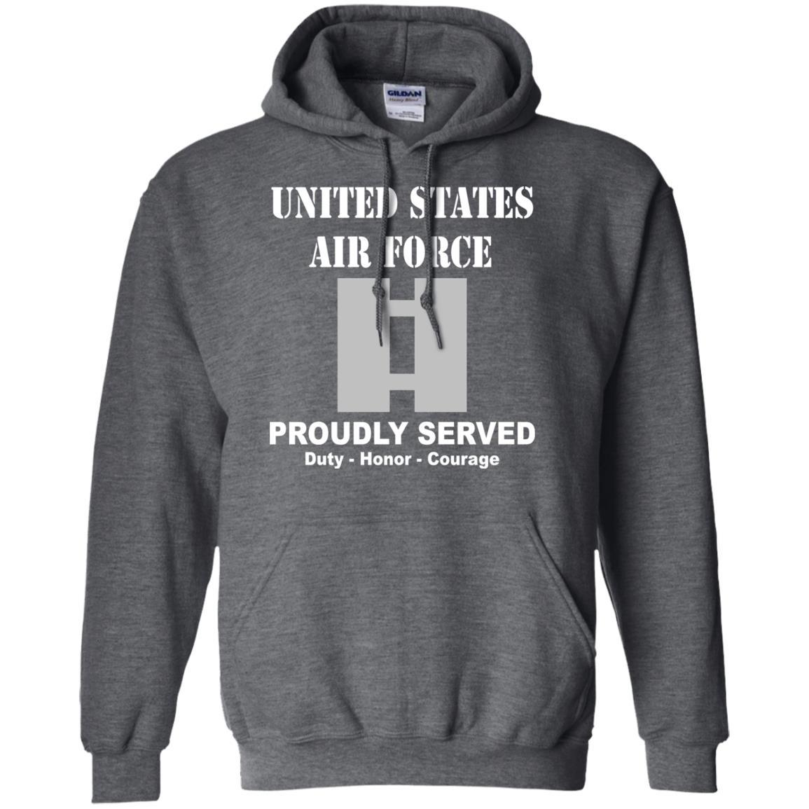 US Air Force O-3 Captain Capt O3 Commissioned Officer Ranks Men Front T Shirt For Air Force-TShirt-USAF-Veterans Nation