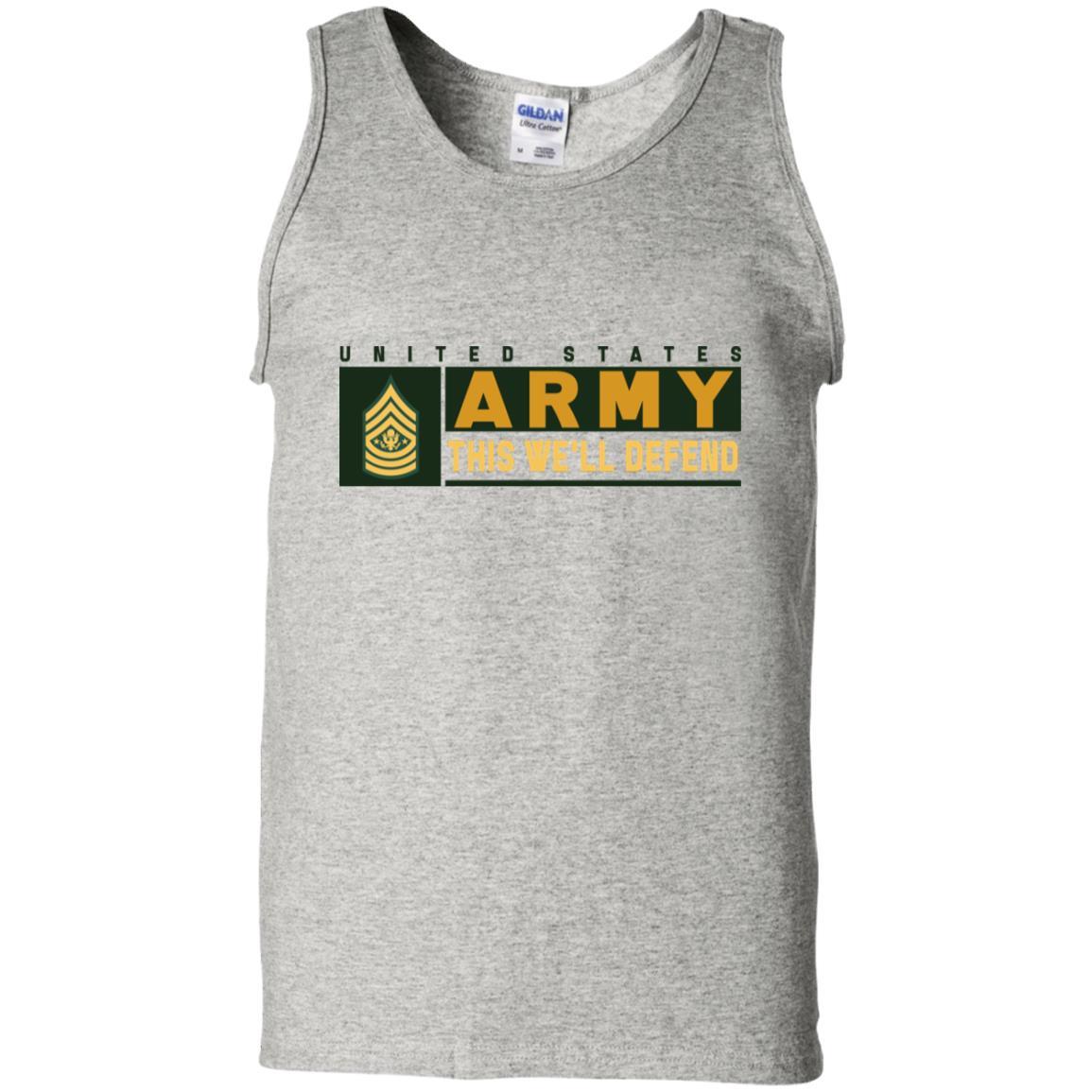 US Army E-9 SMA This We Will Defend T-Shirt On Front For Men-TShirt-Army-Veterans Nation