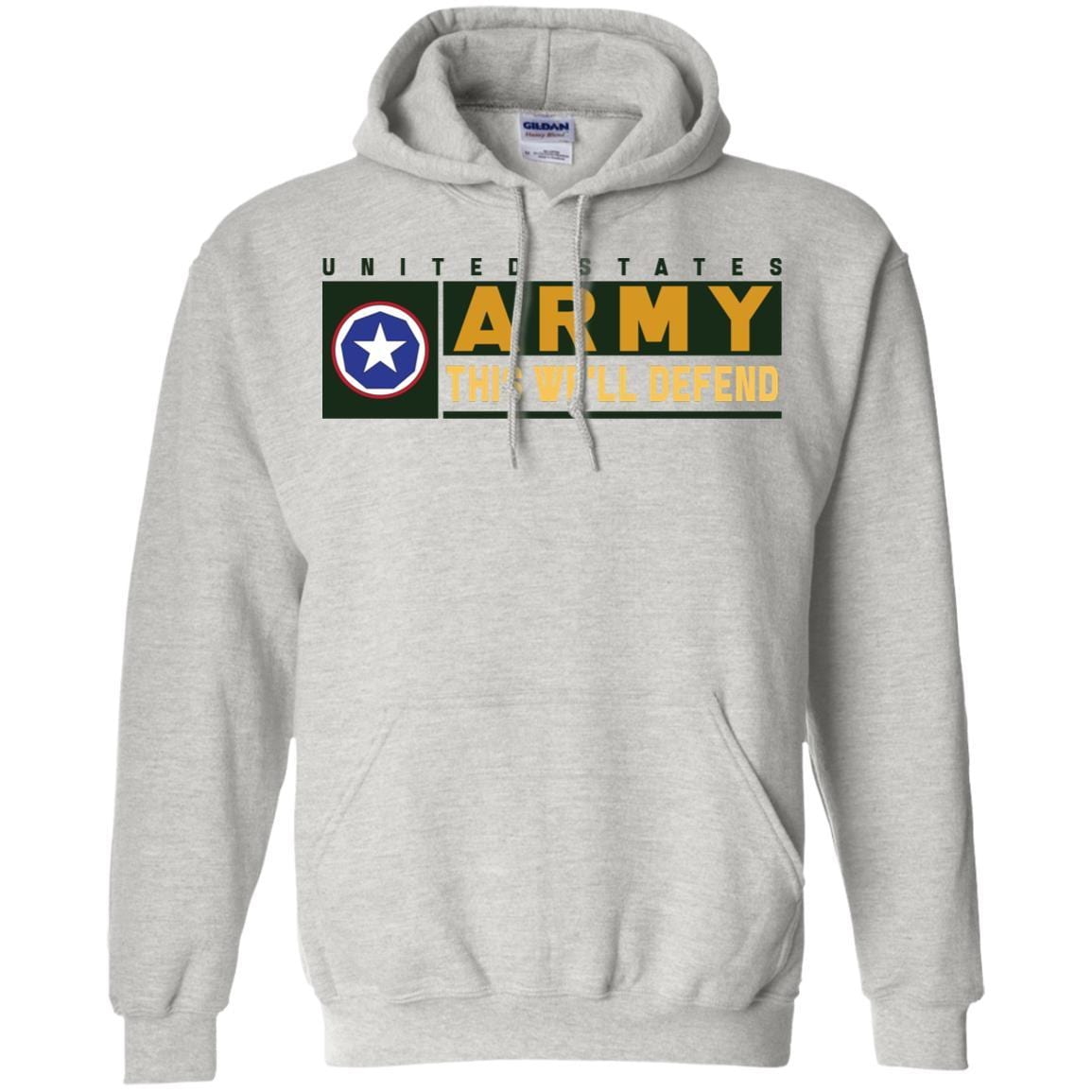 US Army 9TH SUPPORT COMMAND- This We'll Defend T-Shirt On Front For Men-TShirt-Army-Veterans Nation