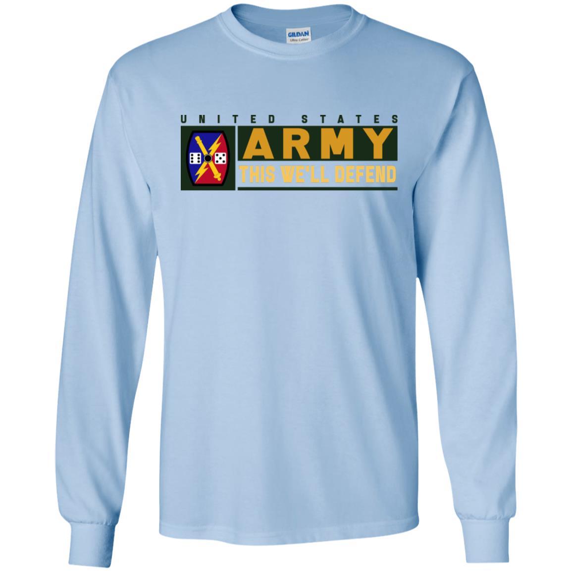 US Army 65 FIRES BRIGADE- This We'll Defend T-Shirt On Front For Men-TShirt-Army-Veterans Nation