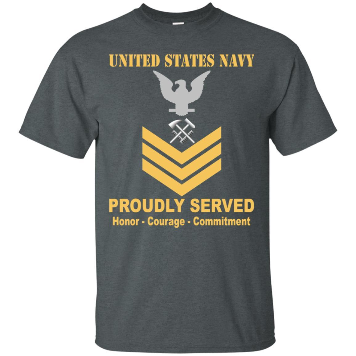 Navy Hull Maintenance Technician Navy HT E-6 Rating Badges Proudly Served T-Shirt For Men On Front-TShirt-Navy-Veterans Nation