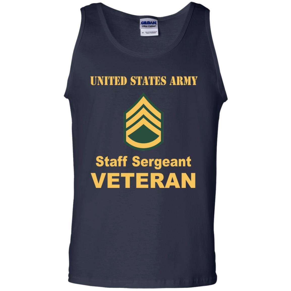 US Army E-6 Staff Sergeant E6 SSG Noncommissioned Officer Veteran Men T Shirt On Front-TShirt-Army-Veterans Nation