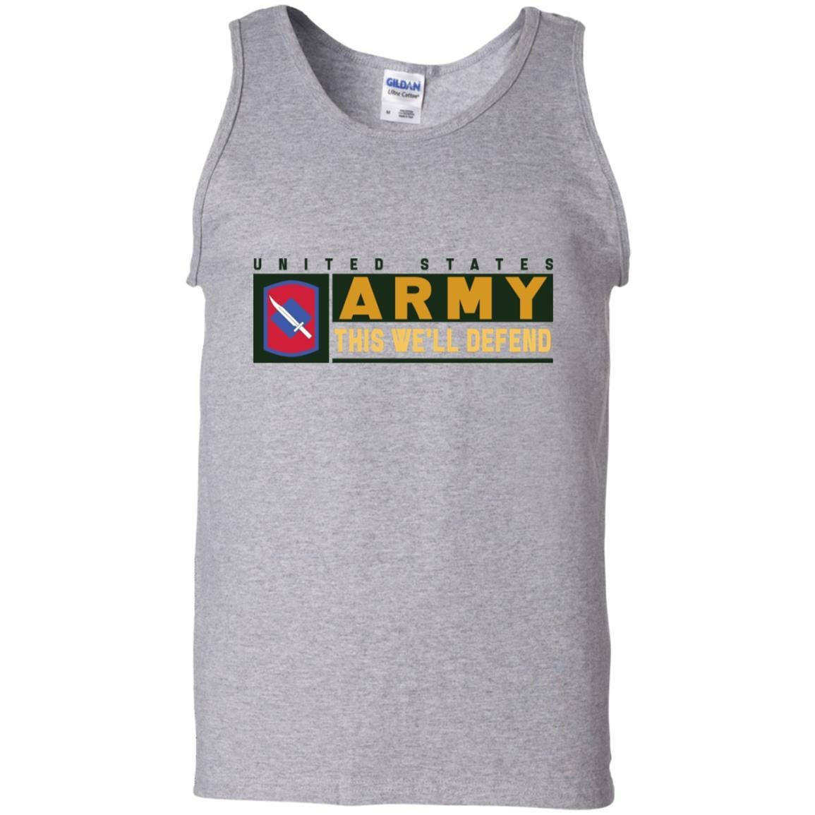US Army 39TH INFANTRY BRIGADE- This We'll Defend T-Shirt On Front For Men-TShirt-Army-Veterans Nation