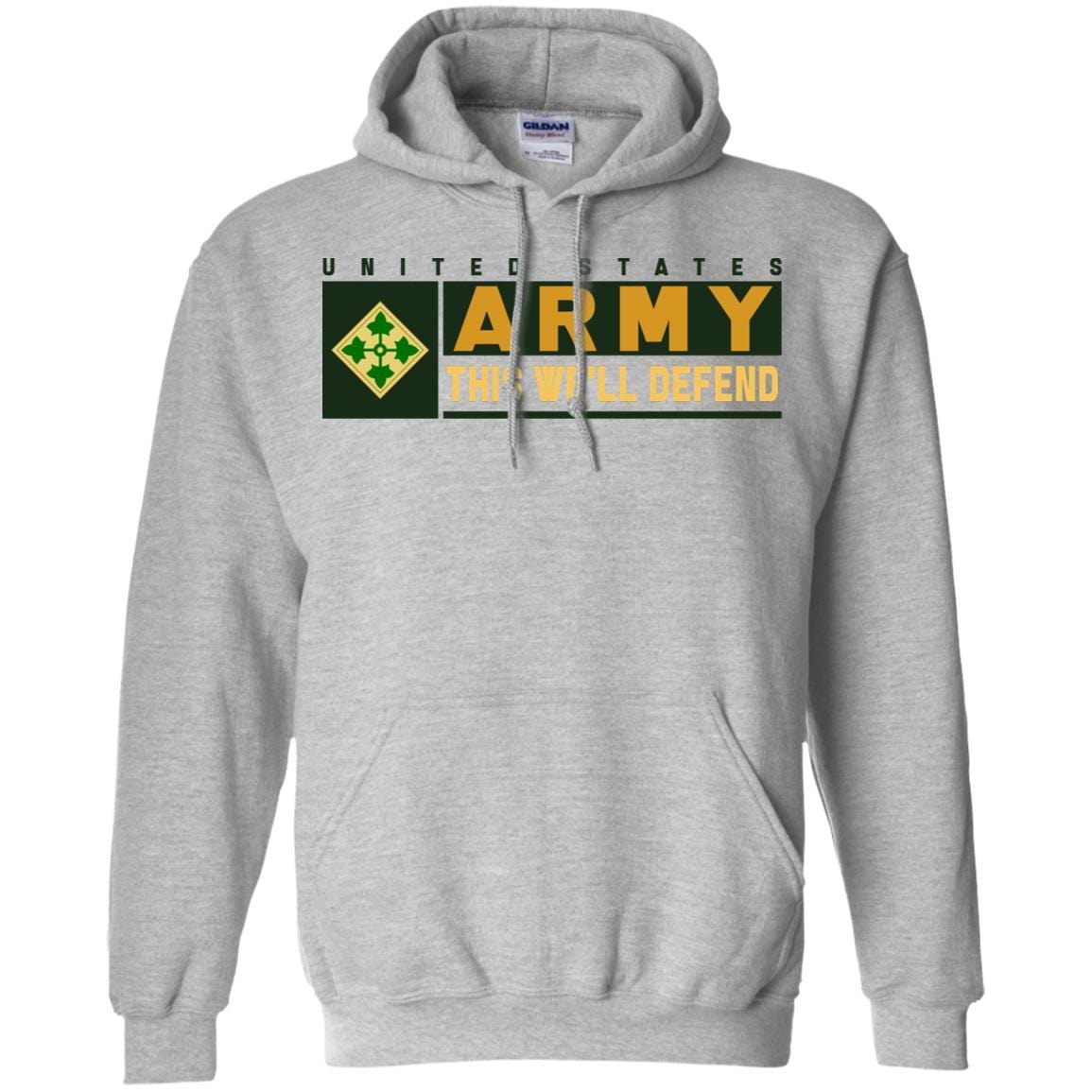 US Army 4th Infantry Division- This We'll Defend T-Shirt On Front For Men-TShirt-Army-Veterans Nation