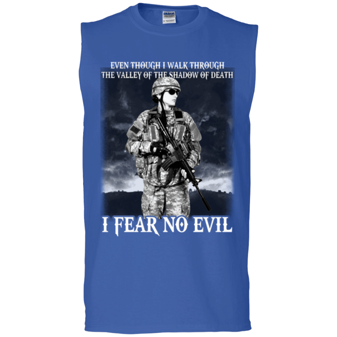 Military T-Shirt "I FEAR NO EVIL FEMALE VETERAN"-TShirt-General-Veterans Nation