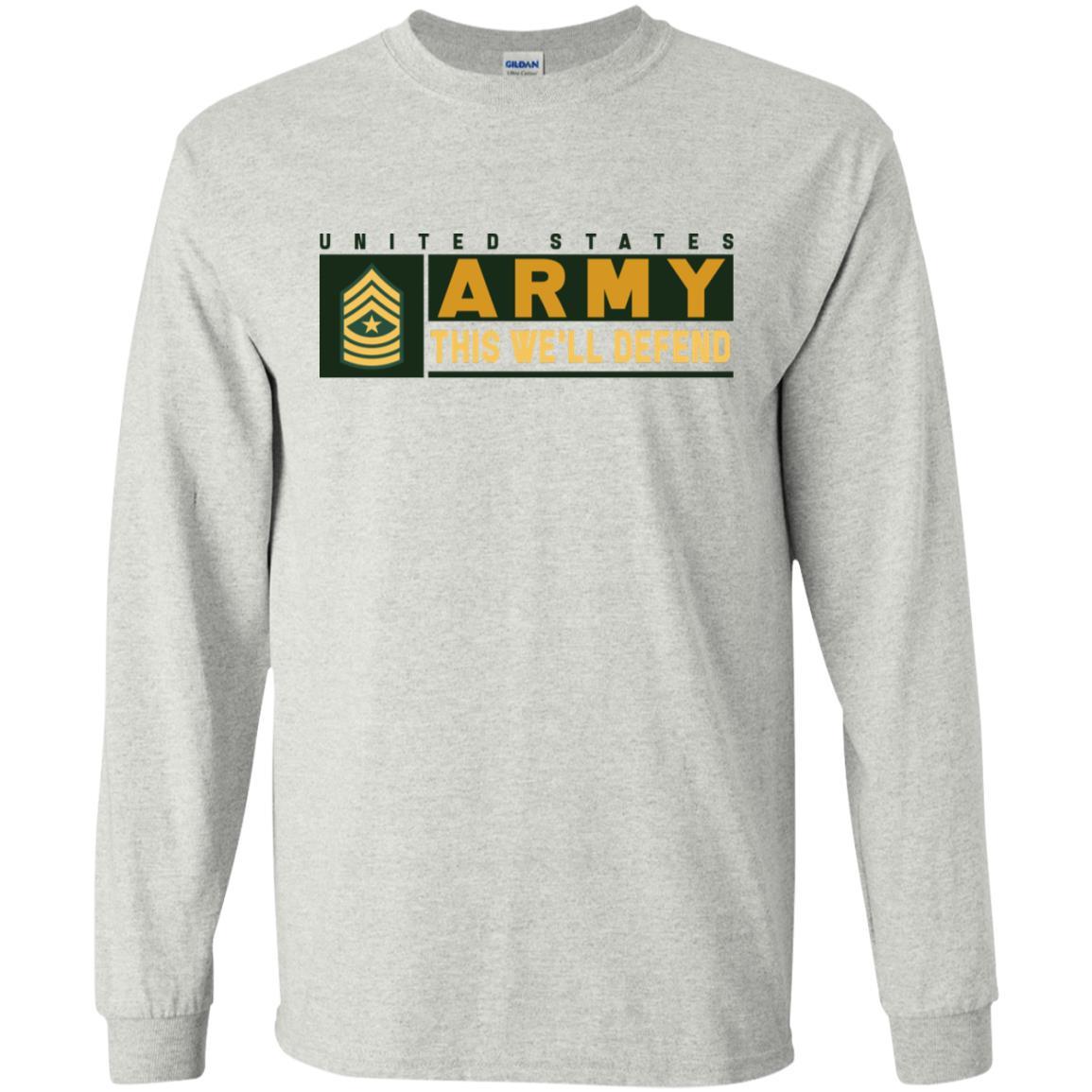 US Army E-9 SGM This We Will Defend T-Shirt On Front For Men-TShirt-Army-Veterans Nation