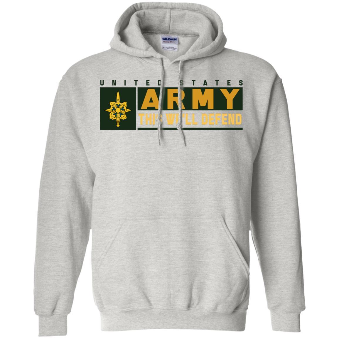 US Army Military Intelligence Branch- This We'll Defend T-Shirt On Front For Men-TShirt-Army-Veterans Nation