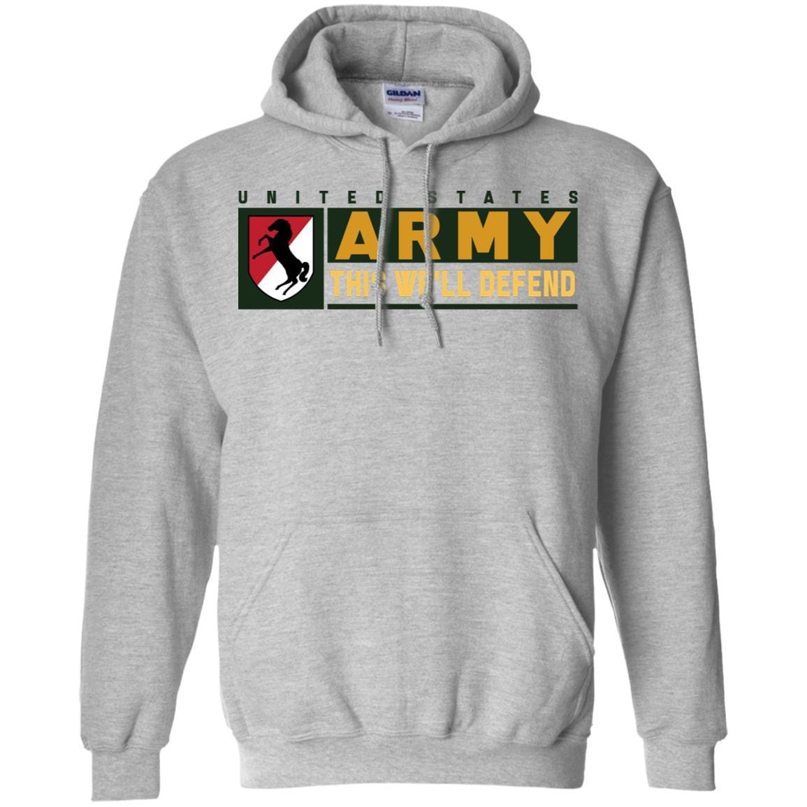 US Army 11TH ARMORED CAVALRY REGIMENT- This We'll Defend T-Shirt On Front For Men-TShirt-Army-Veterans Nation