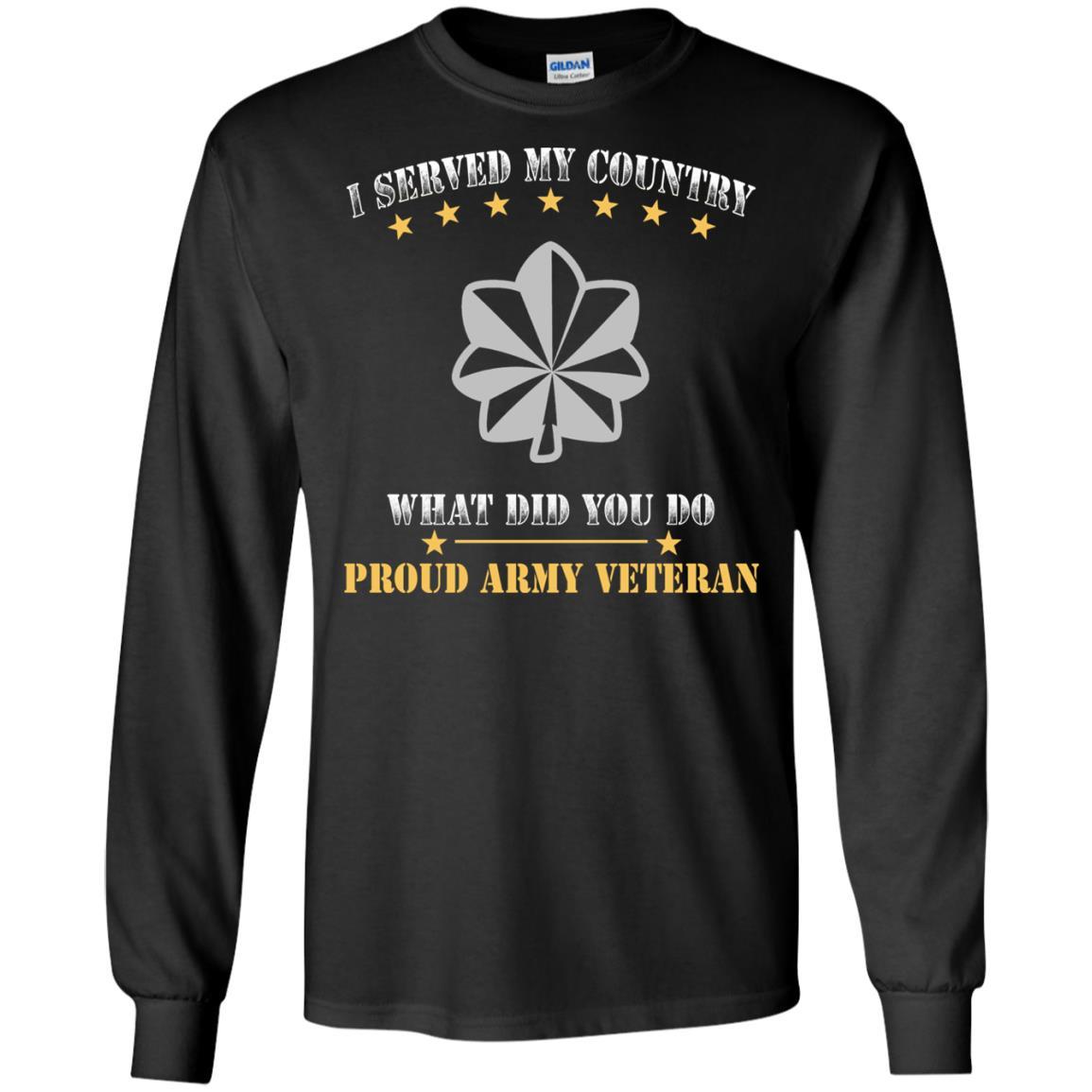 US Army O-5 Lieutenant Colonel O5 LTC Field Officer Ranks Men Front T Shirt - Proud US Army Veteran-TShirt-Army-Veterans Nation