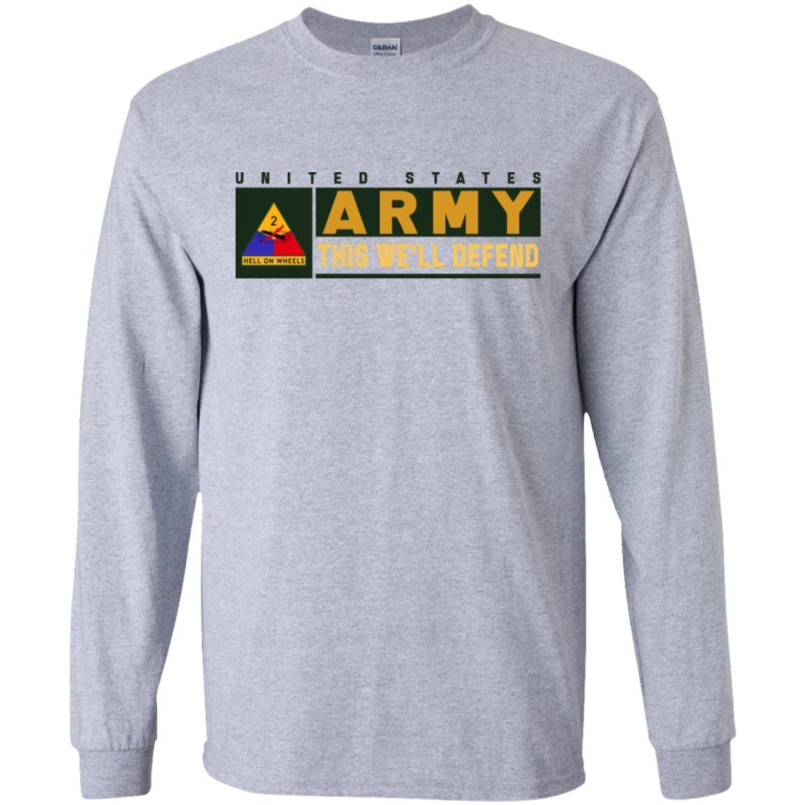 US Army 2nd Armored Division- This We'll Defend T-Shirt On Front For Men-TShirt-Army-Veterans Nation