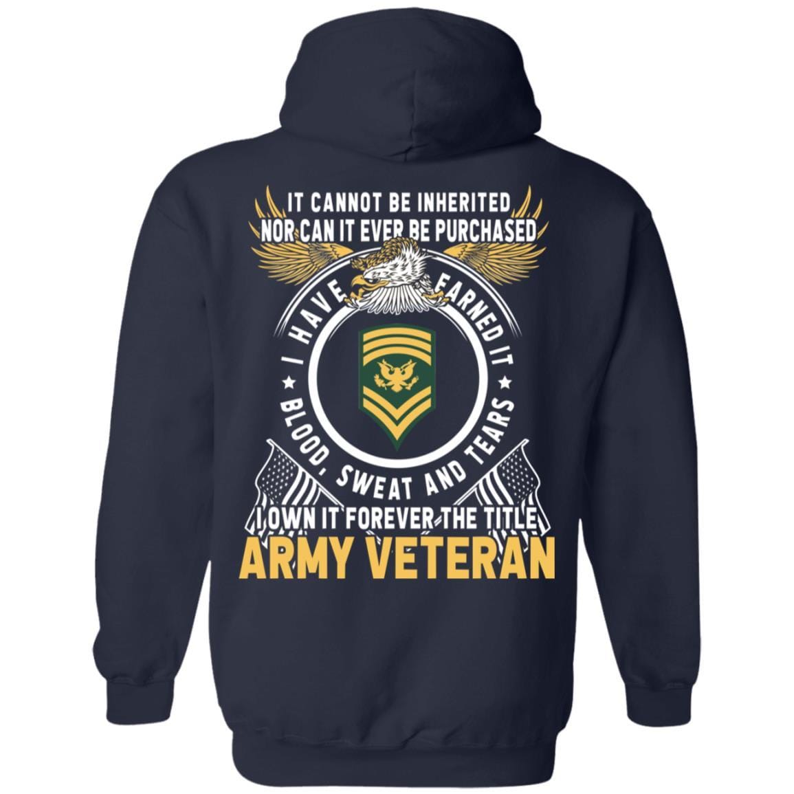 US Army E-9 SPC E9 Specialist Ranks T-Shirt For Men On Back-TShirt-Army-Veterans Nation