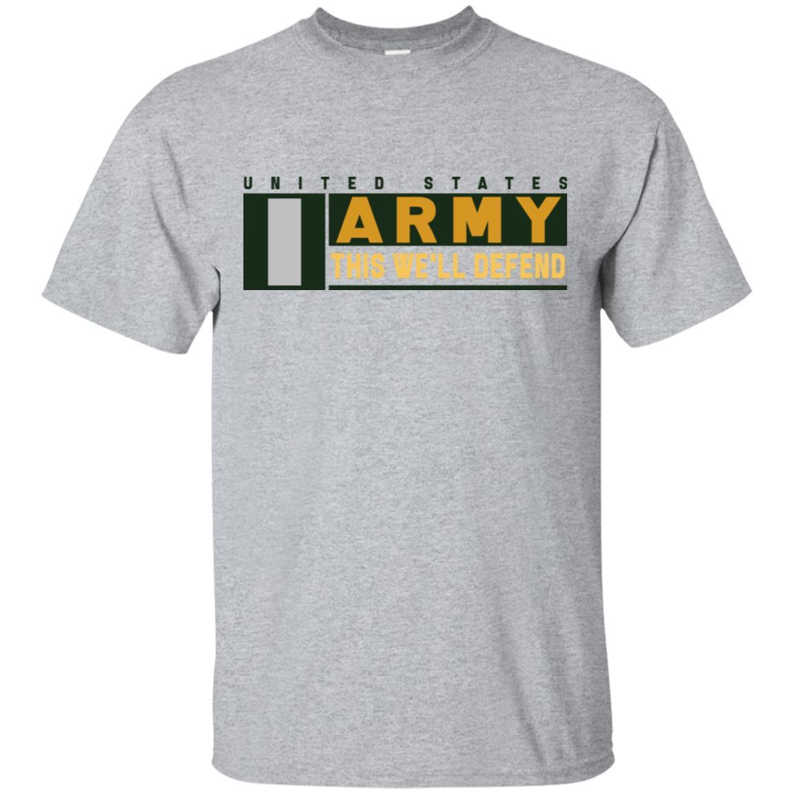 US Army O-2 This We Will Defend T-Shirt On Front For Men-TShirt-Army-Veterans Nation