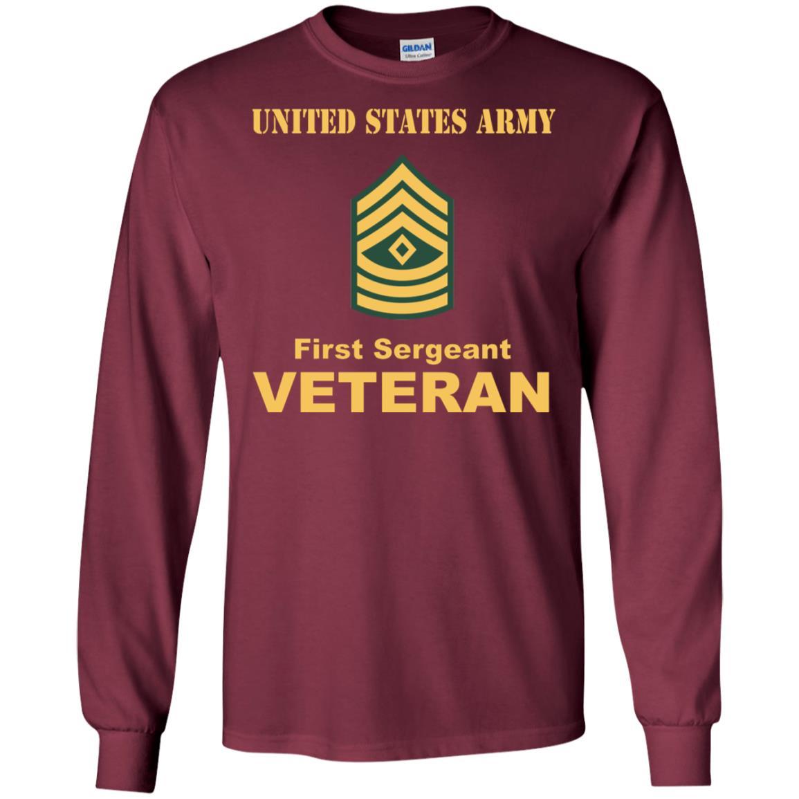 US Army E-8 First Sergeant E8 1SG Noncommissioned Officer Veteran Men T Shirt On Front-TShirt-Army-Veterans Nation