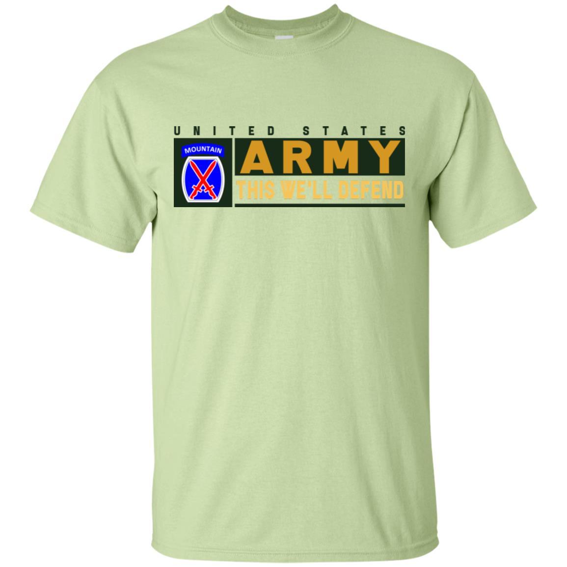 US Army 10th Mountain Infantry Division- This We'll Defend T-Shirt On Front For Men-TShirt-Army-Veterans Nation