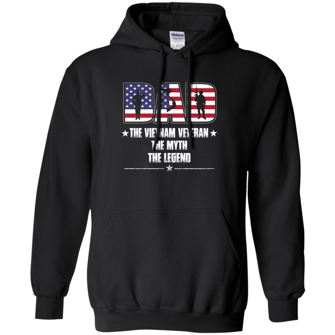 Military T-Shirt "Vietnam Veteran Legend Dad" Front-TShirt-General-Veterans Nation