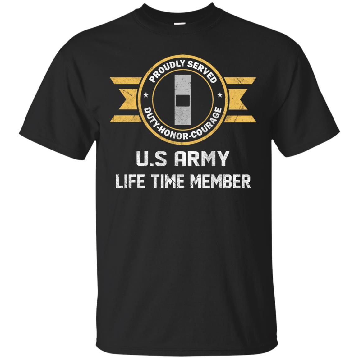 Life Time Member - US Army W-1 Warrant Officer 1 W1 WO1 Warrant Officer Ranks Men T Shirt On Front-TShirt-Army-Veterans Nation