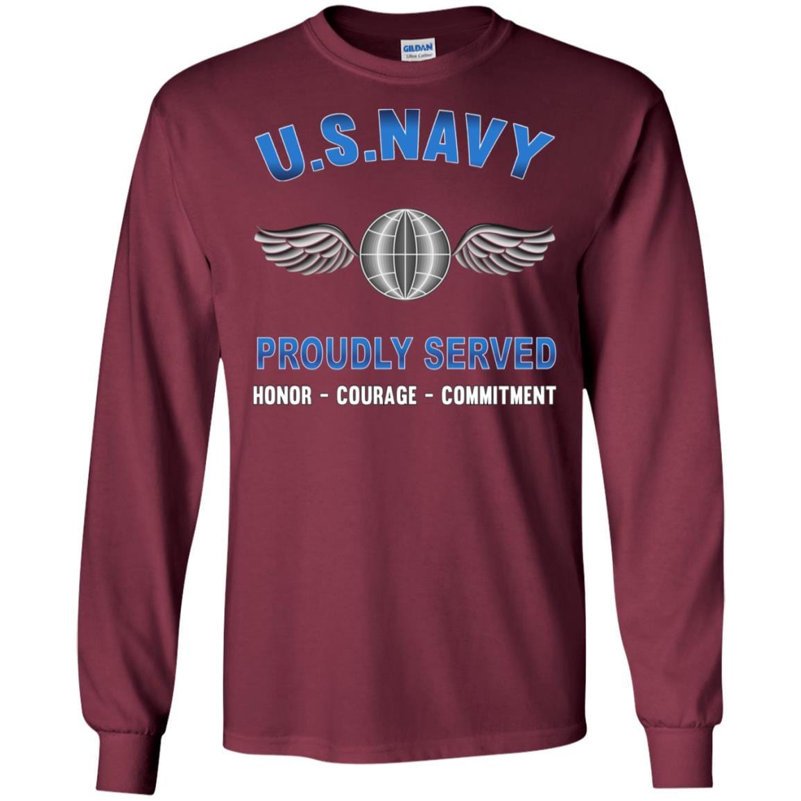 Navy Aviation Electricians Mate Navy AE - Proudly Served T-Shirt For Men On Front-TShirt-Navy-Veterans Nation
