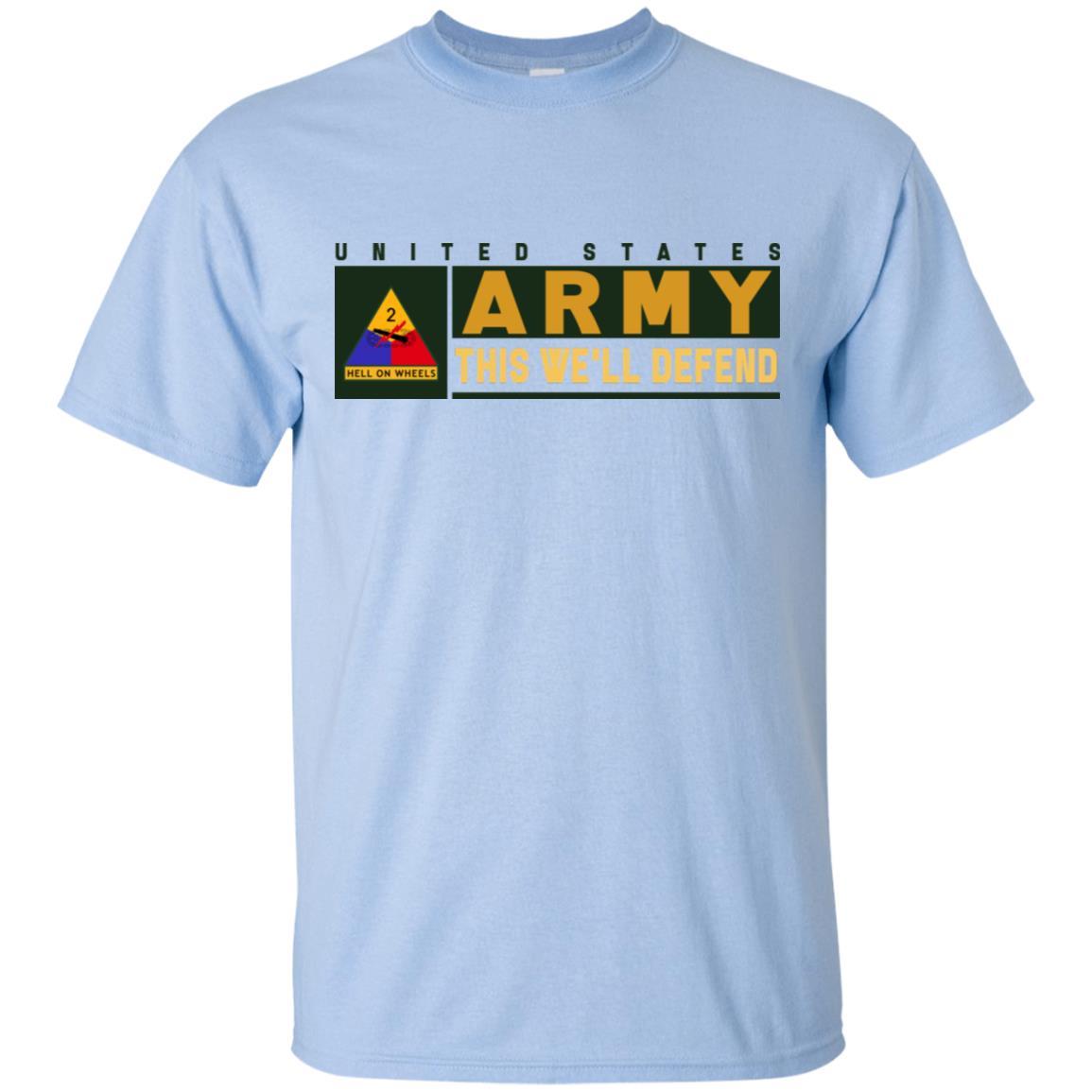US Army 2nd Armored Division- This We'll Defend T-Shirt On Front For Men-TShirt-Army-Veterans Nation