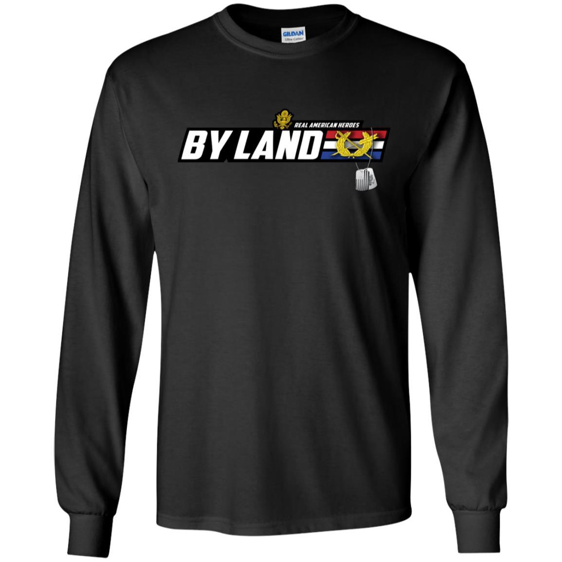 US Army T-Shirt "Judge Advocate General's Corps Real American Heroes By Land" On Front-TShirt-Army-Veterans Nation