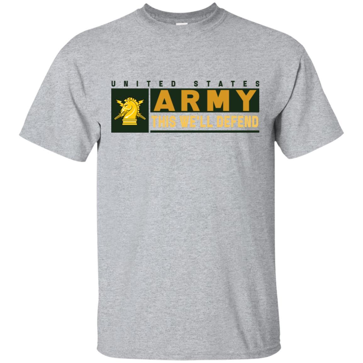 US Army Psychological Ops- This We'll Defend T-Shirt On Front For Men-TShirt-Army-Veterans Nation