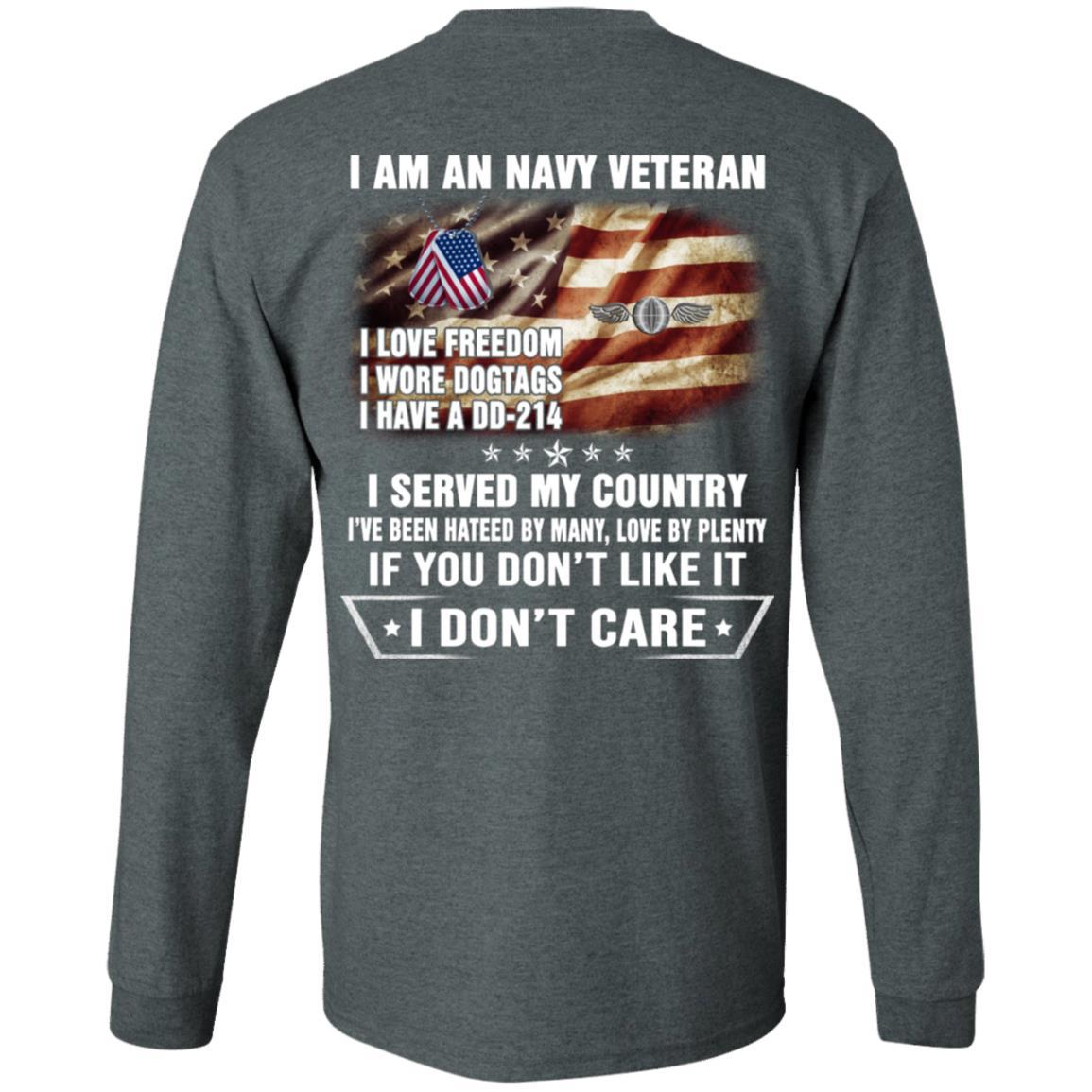 I Am An Navy Aviation Electricians Mate Navy AE Veteran T-Shirt On Back-TShirt-Navy-Veterans Nation