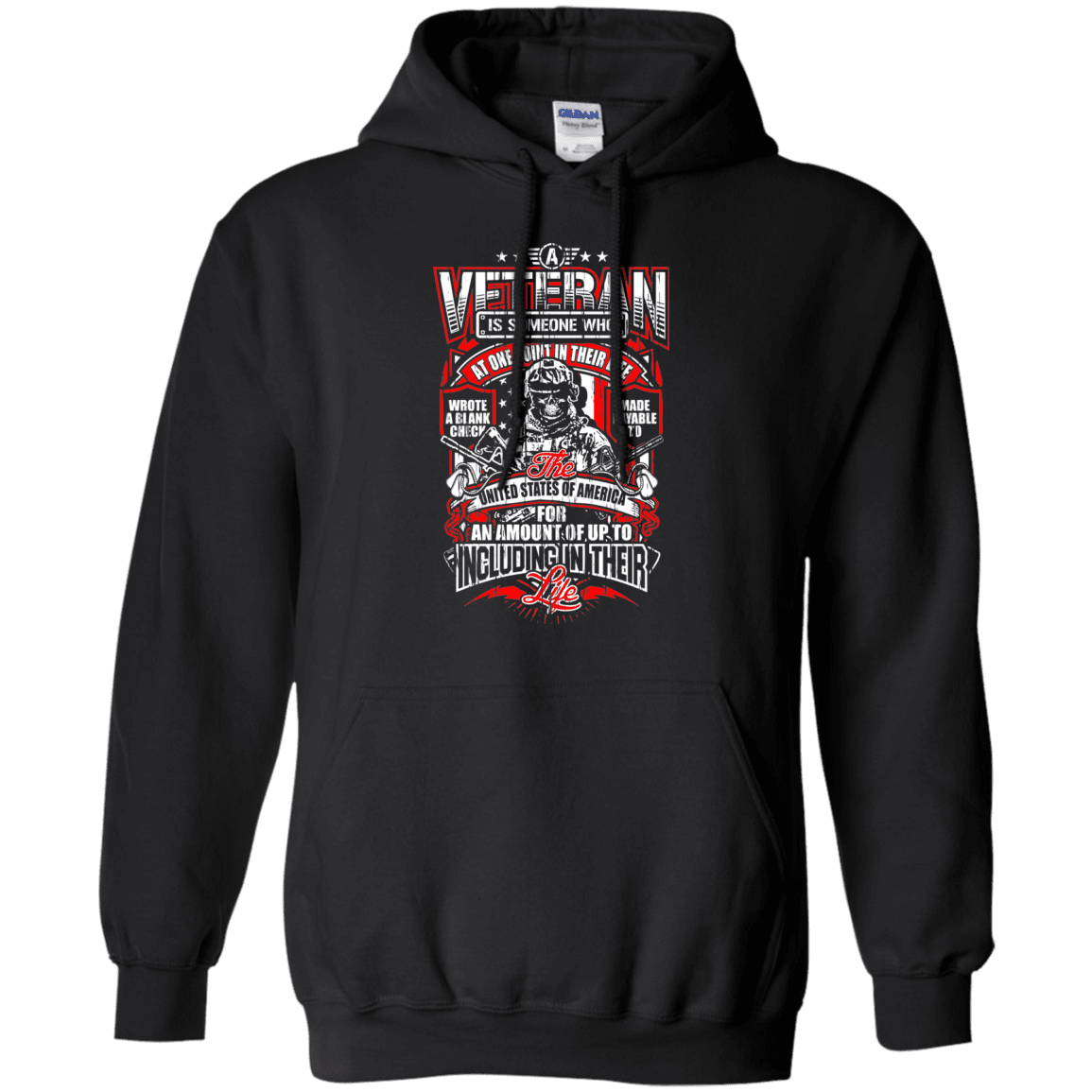 Military T-Shirt "A Veteran Men" Front-TShirt-General-Veterans Nation